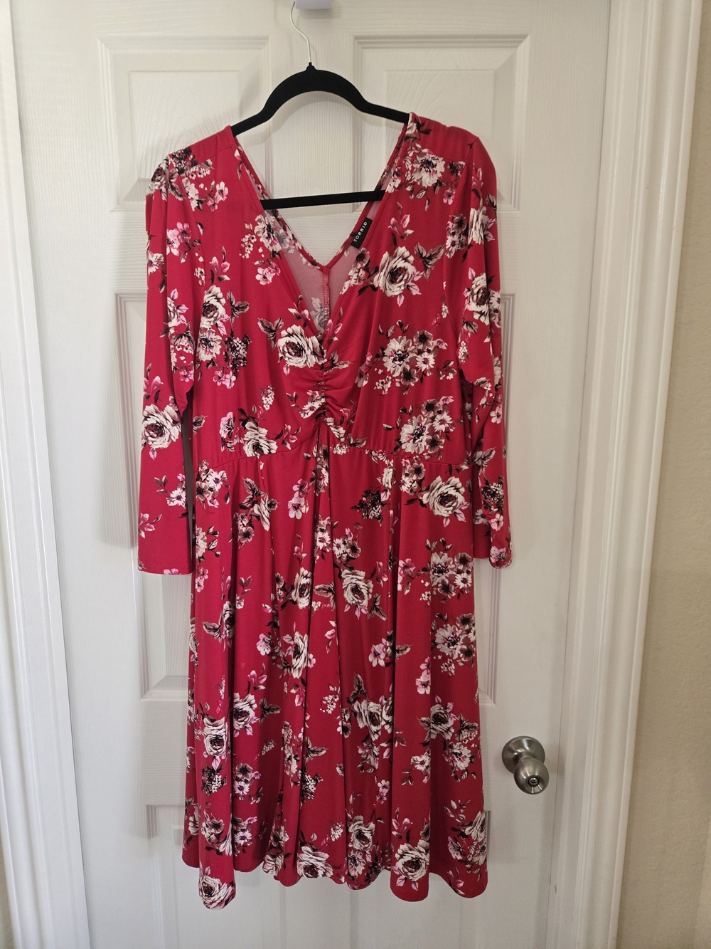 torrid Pink Floral V-Neck Midi Dress